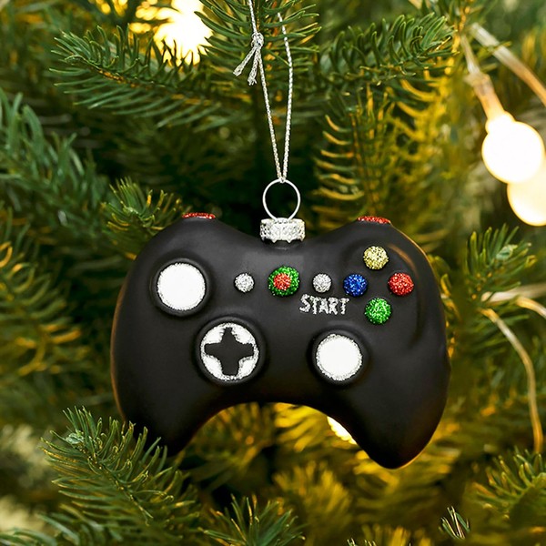 Amanman Hand Blown Glass Christmas Ornaments, 2024 Game Controller Ornaments