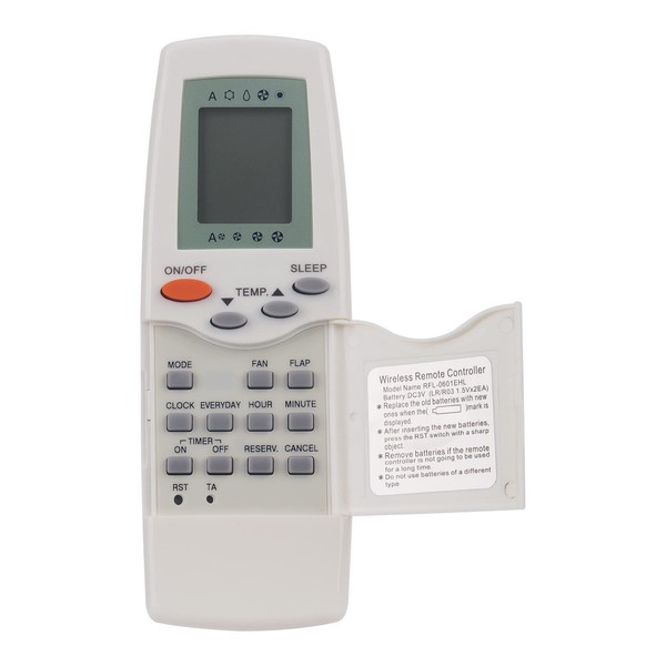 Beyution RFL-0601EHL Replace Air Conditioner Remote Control Fit for Carrier