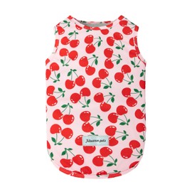Fitwarm Cherry Dog Cooling Vest, Summer Clothes for Small Dogs Girl, Pet Outfit, Pink, Red, XXL