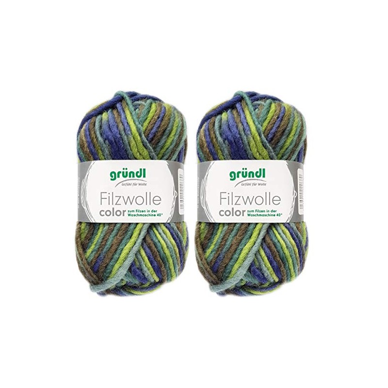 2 x 50 g Gründl Felt Wool with Instructions for