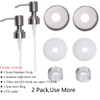 Mason Jar Soap Dispenser Lid and Pump Replacement Brushed Stainless