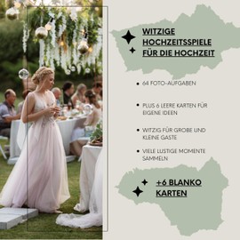 colortouch Wedding Game with 70 Tasks, 50 Wedding Quiz, 52 Postcards with Questions to Fill In, Photo Tasks for Wedding Photos, Vintage Wedding Decoration, Wedding Gift Alternative to Guest Book