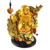 Betterdecor 5.5" Feng Shui Golden Laughing Happy Buddha Statue Holding