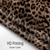 Emwnodti Sexy Leopard Print Shower Curtain，Wild Animal Cheetah Print Brown