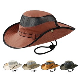 AYPOW Unisex UV Protection Sun Hat ,Wide Brim Foldable Bucket Hat, UPF 50+ Lightweight Breathable Adjustable Boonie Hat, Windproof Safari Hat Fishing Hiking Packable Summer Hats for Men Women Outdoor