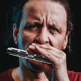 East top Duplicate Harmonica T2403-C) 24 Hole Brass Cover Leather Case Clean Cloth for Beginners Experts Studying Practice