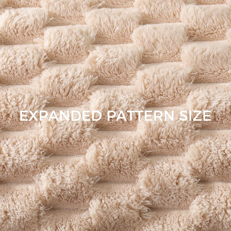 Whale Flotilla Cuddly Blanket, Fluffy Blanket with 3D Jacquard Pattern,