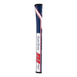 SuperStroke Traxion Pistol GT Tour Golf Putter Grip, Advanced Surface Texture that Improves Feedback and Tackiness, Minimize Grip Pressure with a Unique Parallel Design, Red/White/Blue
