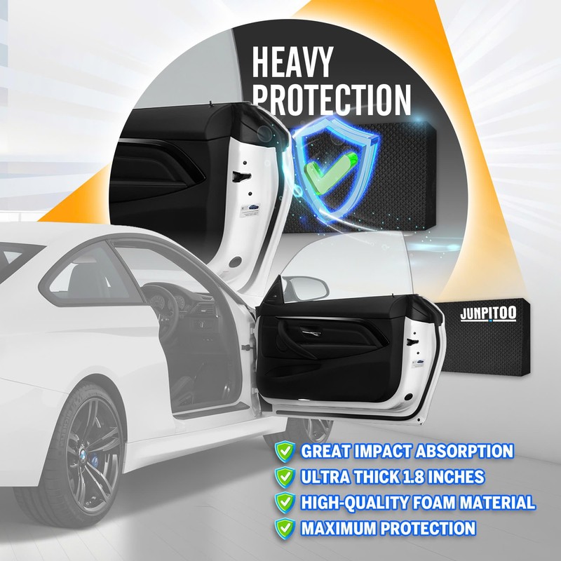Garage Wall Protectors (4 Pack) - 1.2 Inches Thick Foam