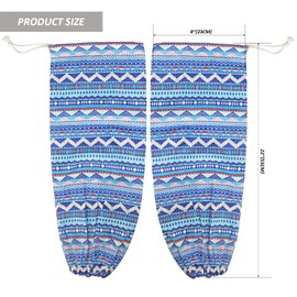 Plastic Bag Holder-2 Pack Wall Mounted Grocery Bag Holder Dispenser Trash Organizer for Kitchen Shopping (Ethnic StyleL)