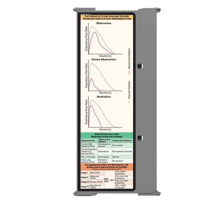 Whitecoat Clipboard® Trifold - Respiratory Therapy Edition (Silver, Trifold)