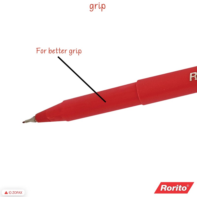 FibrePoint Fineliner Pens, RED, Extra Fine Tip (0.5mm), Pack of