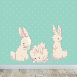 Sunnywall Wall Sticker Rabbit Playing