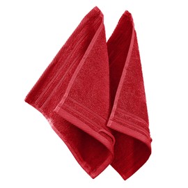 Erwin Müller Heidelberg Flannel Pack of 2, 100% Cotton, Red, 30 x 30 cm, Lightweight, Quality, Absorbent, Quick-Drying, Compact, Ideal for Sports, Beach, Travel (Other Colours)