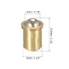 sourcing map Door Cabinet Closet Drawer 5mm Dia Brass Ball