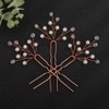 Teyglen Pearl Crystal Bridal Hair Pins Rhinestone Bride Wedding Hair