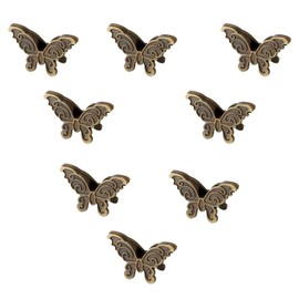 8 Pcs Butterfly Metal Binder Clips Butterfly Metal Paper Clip Vintage Book Page Hold Notebook Accessories Decorative Clips for Home Office