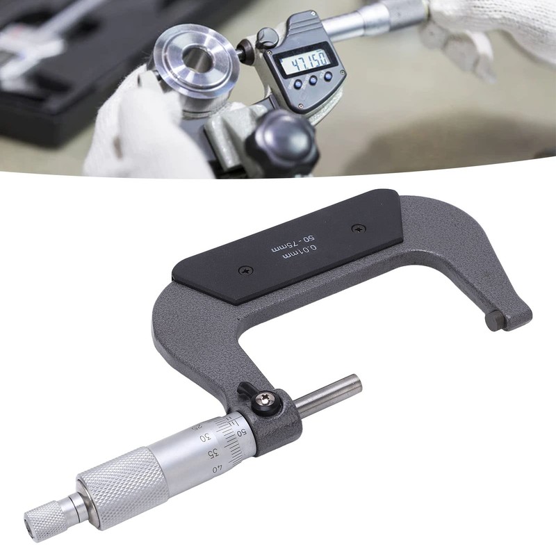 Outside Micrometer 50-75 mm Range Micrometer 0.01 mm Resolution Micrometer