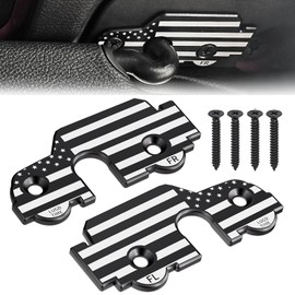 LUGDTIME Sun Visor Repair Kit Compatible with Jeep Wrangler JL 2018-2023, Aluminum Alloy Sun Visor Clips Fits Compatible with Jeep Wrangler 2018 JK, 2020-2023 Gladiator JT, Repair Loose Visor (Flag)