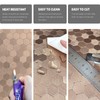 Peel and Stick Backsplash Mini Hexagon Tile, Light Copper Brushed