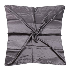 35" Womens Large Satin Square Scarf Silk Feeling Hair Wrapping Gift Headscarf Scarves Dark Gray