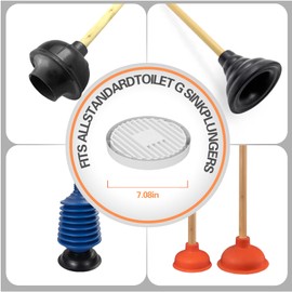 Dealsgogo Toilet Plunger Holder only, Plunger Tray (White) - Plunger Mat Air Drying Mat for Toilet Plunger - Plunger Holder Catches Drips - Plunger Storage Wicks Water from Plunger and Dries Quickly