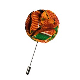 Dupsie's Kente African Print Lapel Flower Pin - Multi-Color