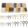 Ferraycle 1200 Pcs Small Screw Eye Pins for Jewelry Making