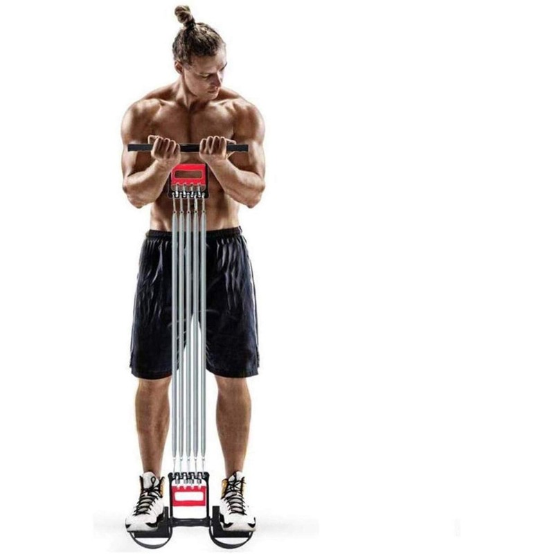 Chest Expander Muscle Training Exerciser - Multifunction 5 Tube Hand