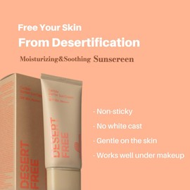 DesertFree Broad Spectrum Sunscreen SPF 50 with Aloe Vera & Vitamin E - Lightweight, Non-Greasy, Water-Resistant, Suitable for All Skin Types - 50ml