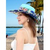 Womens Wide Brim Sun Hat Reversible Print UV Protection Oversized