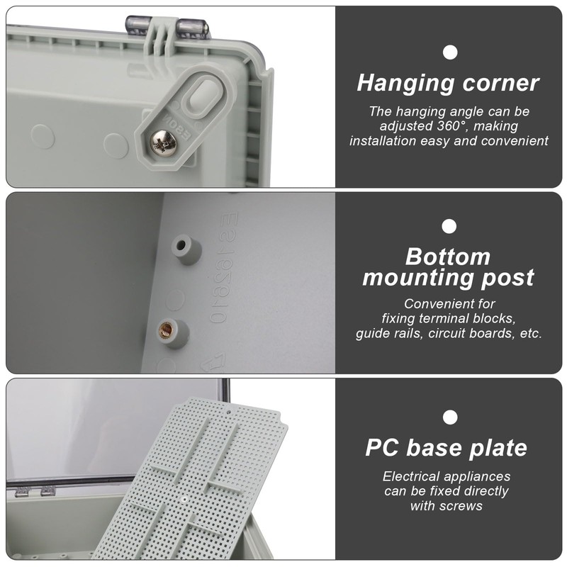 LWLWA Junction Box IP66, ABS Embedded Cable Box, Stainless Steel