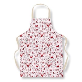 Cooksmart British Designed Christmas Apron | Aprons For Women & Men | Christmas Cooking Apron For All Types Of Kitchens | Apron For Women & Men - A Nordic Christmas (PVC)