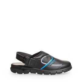 ABEBA 7331 DYNAMIC Clog, OB, A, E, FO, SRC, Black/Blue, Size 35