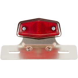 Kijima 218-3028 Motorcycle Parts Mini Luca Tail Lamp with Aluminum Plate G18 12V 18/5W General Purpose Red