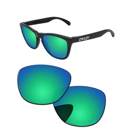 PapaViva Replacement Lenses for Oakley Frogskins OO9013 55mm Sunglass Emerald Green Polarized