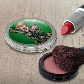 Justice League Green Arrow Character Compact Travel Purse Handbag Makeup Mirror