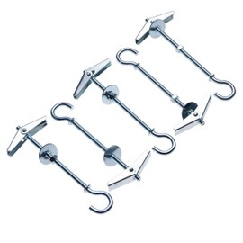 Keple M5 Ceiling Hooks, 5mm x 90mm, Drywall Hooks, Spring Tilt Wing Screws, Hanger, Hollow Wall Mount, Ceiling Hanger, Plasterboard, Butterfly Anchor Eyelet Screw Fixing (Pack of 5)