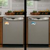 Rainbow Retro Clean Dirty Premium Dishwasher Magnet Sign, Silicone Double