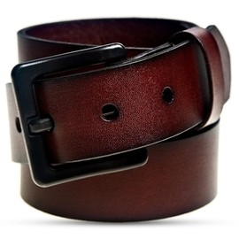 Beep Free 1 3/8” Italian Leather Belt | 35mm TSA & Airport Friendly Metal-Free for Men and Women| Black & Brown Italian Belt