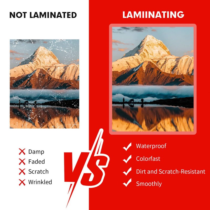 RAZCC Laminating Sheets, 300 Pack Clear Thermal Laminating Plastic Paper