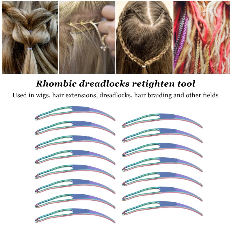 15pcs Alloy Sisterlocks Tightening Accessories Colorful Dreadlocks Interlocking Tool Styling