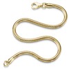 MATERIA by Matthias Wagner Women's Bracelet 925 Silver Gold-Plated Snake