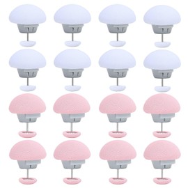 COACOM Pack of 12 Mushroom Duvet Clips That Can Be Used to Fix Duvet Clips, Quilt Fixing Scissors, Fixing the Position of Duvets and Sheets (Pink, White)