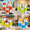 16 oz Stainless Steel Pint Cups with Silicone Sleeves 16oz/500ml