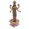 Lakshmi Hindu Goddess on Lotus Statue Sculpture