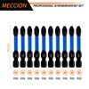 Meccion PZ2 Impact Driver Bits 50mm Length 10Pcs Professional Pozidriv