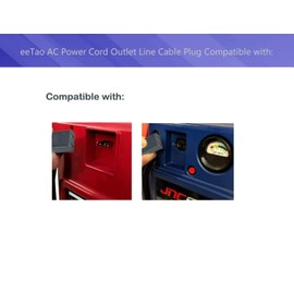 5 Pcs - eeTao 6 Feet AC Power Charging Cord Charger Cable Compatible with Jump-N-Carry JNC350 JNC660 EverStart MAXX 1200 JNCAIR JNC770 12V Jump Starter 1700 A JNCXF JNC 350 600C AIR 770 KKC 660 Cable
