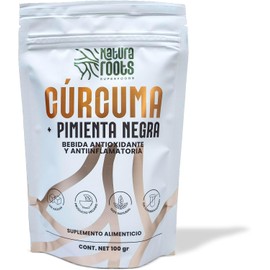 Cúrcuma en Polvo con Pimienta Negra 100 g NATURA ROOTS SUPERFOODS