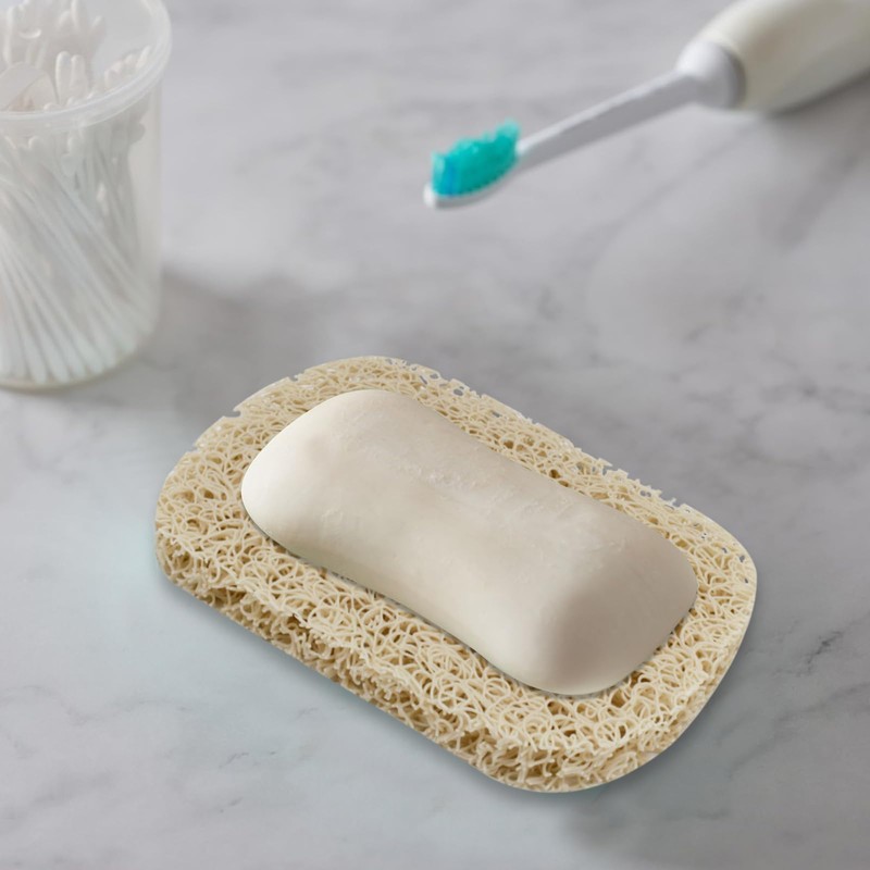 MultiValue Soap Cushion, 4 Pieces Non-Slip Soap Mat, Self-Draining, Spiral